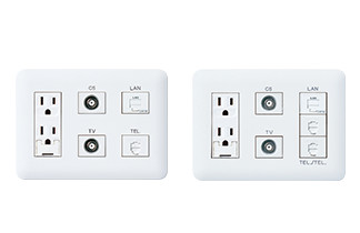 LAN用プレートセット・電源:接地タイプ