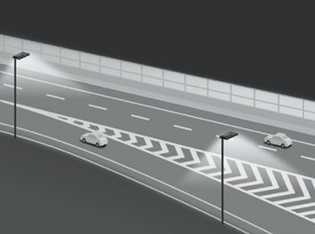 高速道路の照射イメージ
