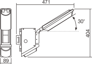 蛍光灯FHP32形相当（XY5547LE1）の寸法図の画像