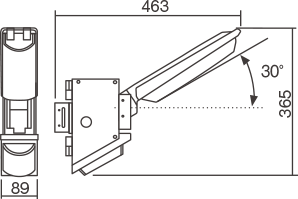 蛍光灯FHP32形相当（XY5548LE1）の寸法図の画像