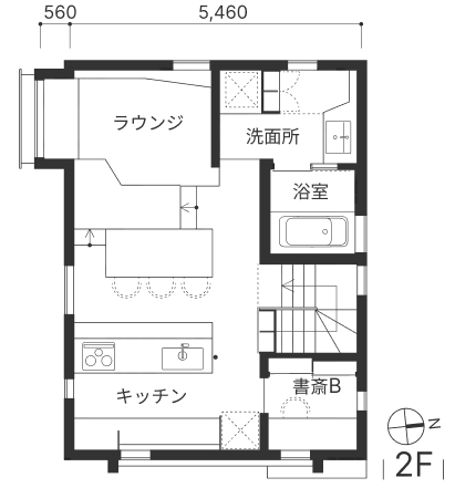 リオタデザイン関本竜太さんが設計した住宅「drop」の図面。
