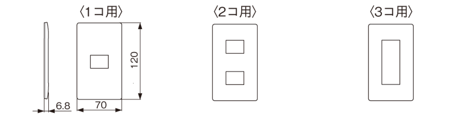 プレートの形状（口数）イメージ