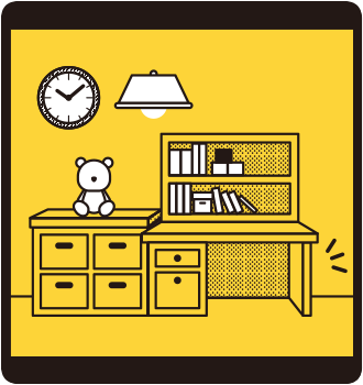 子供部屋1 〜机の下〜