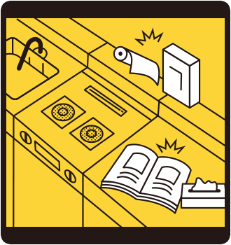 キッチンの紙類