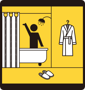 お風呂場での着替えの置き場所