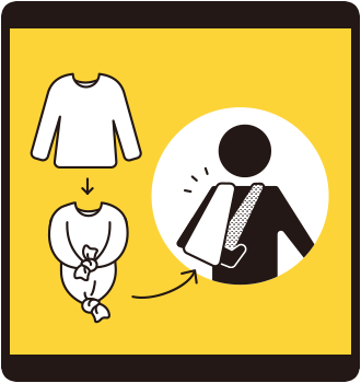 長袖シャツで作る三角巾