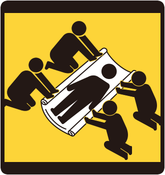 毛布でできる簡易担架