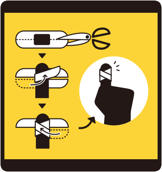 はがれにくい絆創膏の巻き方