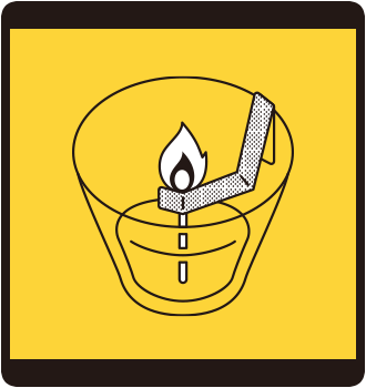 サラダ油で簡易ランプ