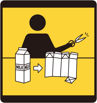 牛乳パックをストックしておく