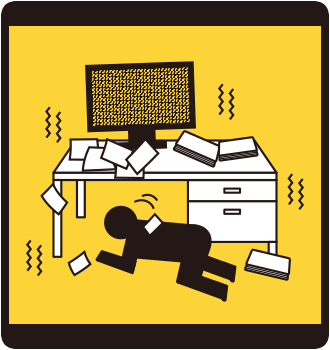 デスクの下の整理整頓