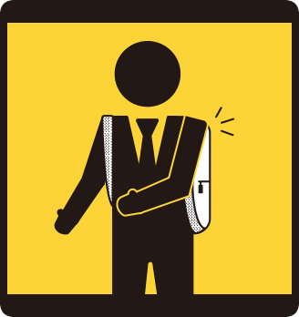 リュックサックで両手をあけて