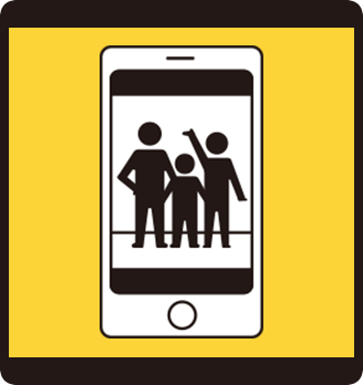 家族の写真をスマホに入れる