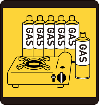 カセットコンロとガスボンベ