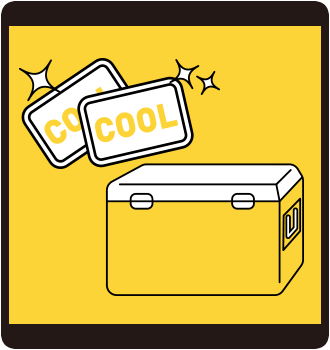 クーラーボックスと保冷剤