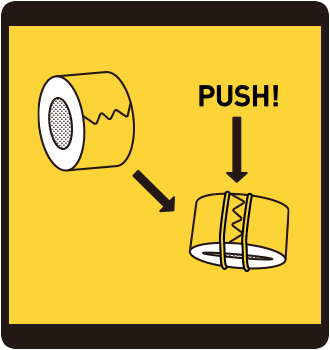 ガムテープはつぶして保管