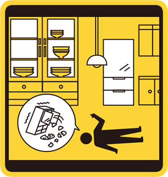 床で寝転がって、違う視点で自宅を見てみる