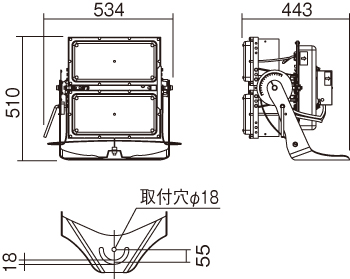 [法人限定] NYS10247K LF2 パナソニック LED 投光器 昼白色 広角形 天井取付型・壁取付型・据置取付型 [ NYS10247KLF2 ]