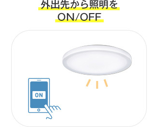 外出先から照明をON/OFF
