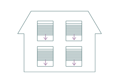 電動窓シャッターが自動で閉まる