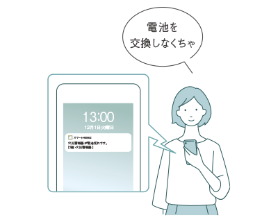火災検知や火災警報器の故障、電池切れ交換時期もお知らせ