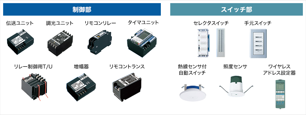 商品ラインアップ | 多重伝送フル2線式リモコン | 照明制御システム 