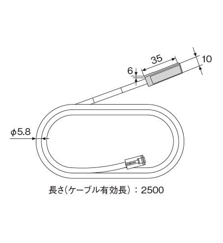 温度センサー（T分岐用・ケーブル型）寸法