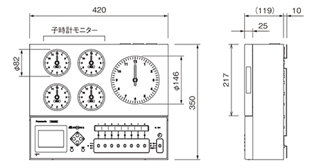 親時計機能付 壁掛型 | 親時計・プログラムタイマー | 設備時計