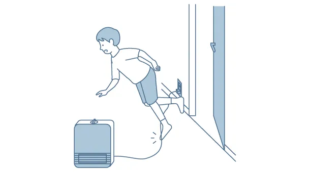 扇風機や暖房器具のコードが邪魔すぎる!?