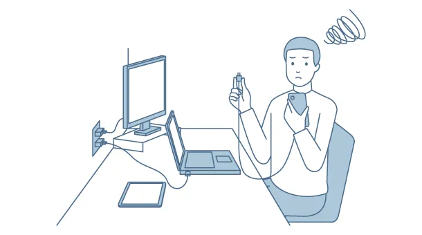 デスク周りのコンセントが足りない！