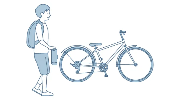 自転車バッテリー、室内に持ち込みたくない！