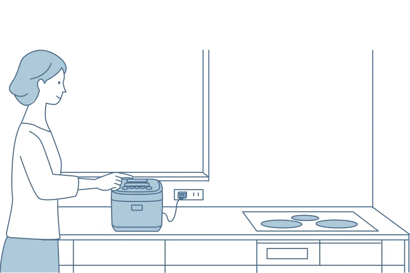 キッチンのコンセントの場所がイマイチ!?