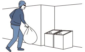 家の裏・勝手口 例えば、不法投棄…