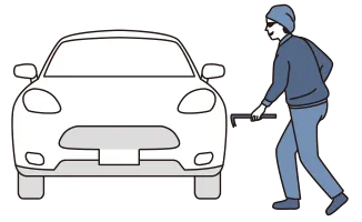 駐車スペース 例えば、車上荒らし…