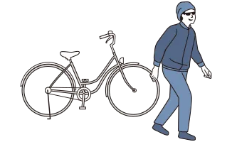 庭先 例えば、放置自転車…