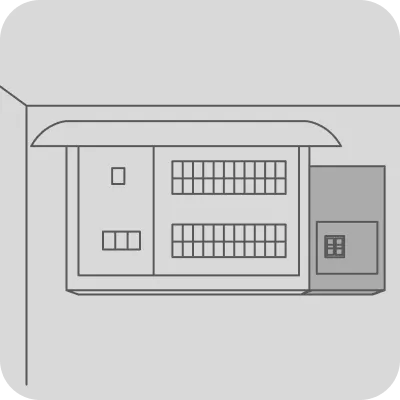 画像:分電盤に空き回路がない場合、追加で部材が必要に