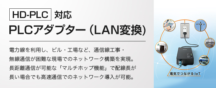 商品ラインアップ | 「HD-PLC」対応 PLCアダプター（LAN変換） | Panasonic