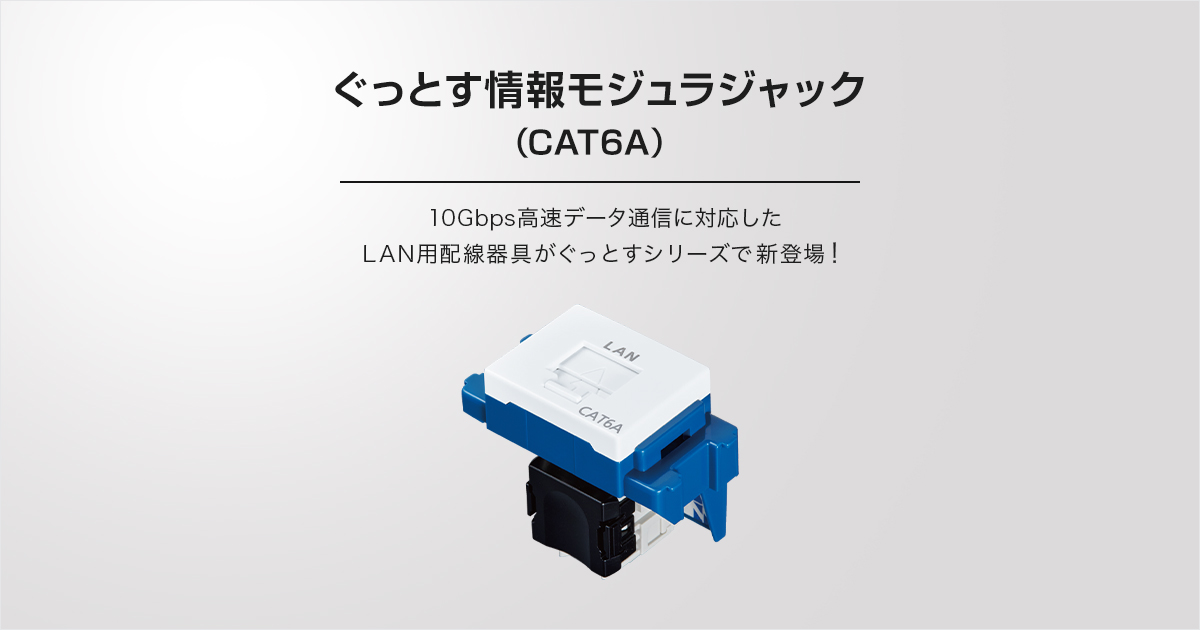 ぐっとす情報モジュラジャック（CAT6A）| 情報配線システム | Panasonic