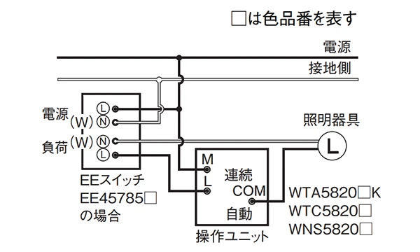 操作ユニット 配線図