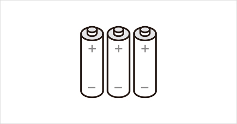 充電池（ニッケル水素電池）３本使用、電池の繰り返し活用で環境にやさしく