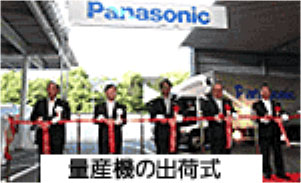 写真:燃料電池量産機(2009年度モデル)出荷式典の様子