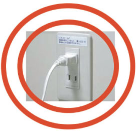 写真：停電時専用コンセント