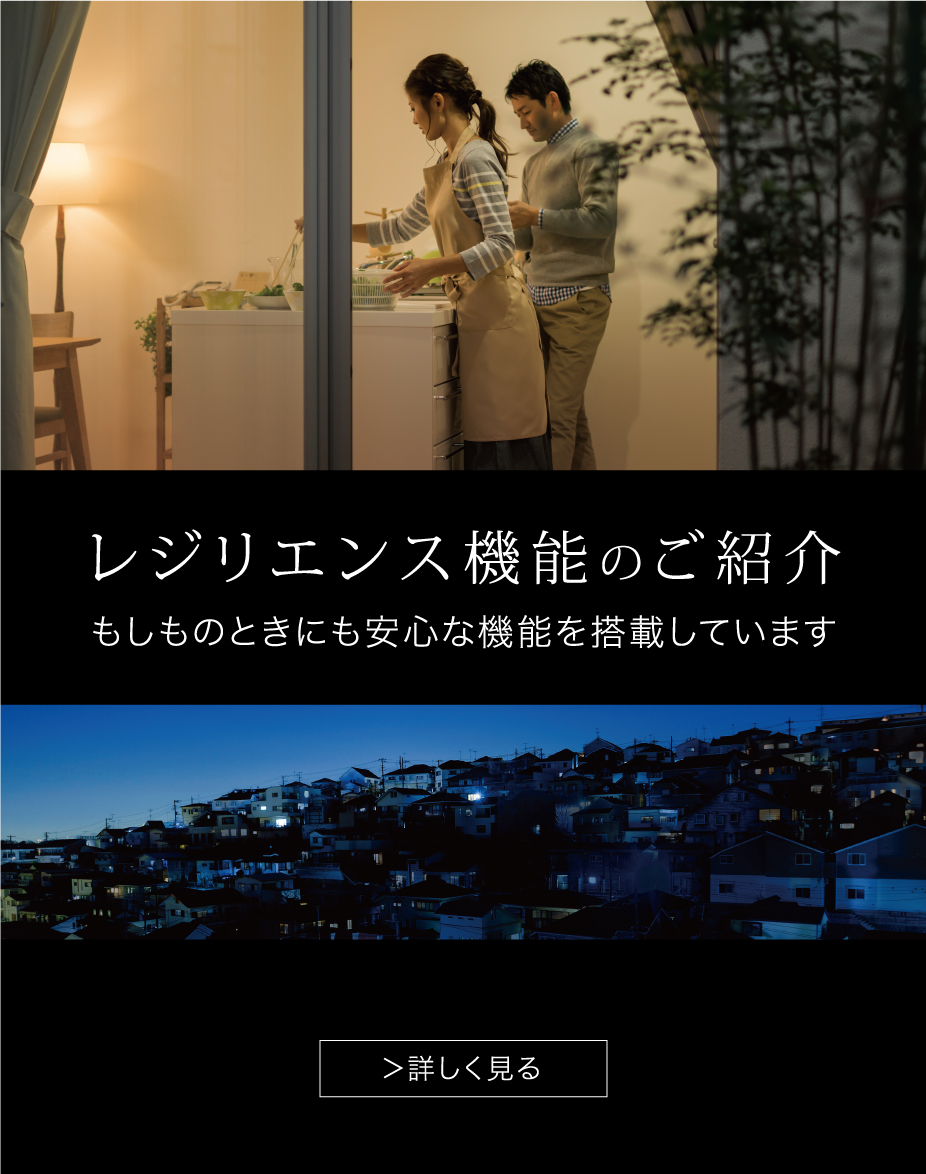 レジリエンス機能のバナーです。クリックすると、「レジリエンス機能」の紹介ページにリンクします。