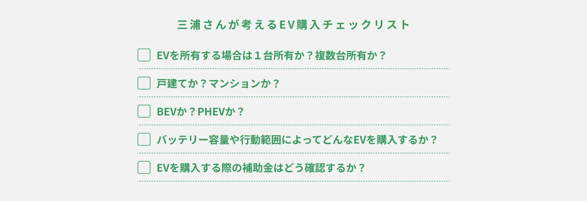 電気自動車（EV）を購入する前に確認したいポイント
