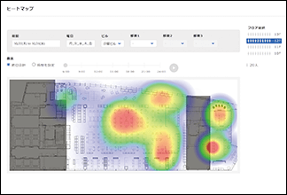 利用状況のヒートマップイメージ画像