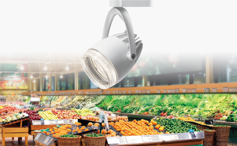 写真：食品スーパー向け LEDスポットライト
