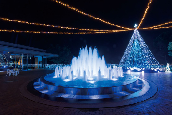 城山ホテル鹿児島 | ライトアップ演出用照明器具（LEDカラー演出照明）｜納入事例 | 
