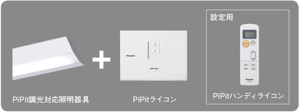 PiPit調光対応照明器具＋PiPitライコン 「設定用 PiPitハンディライコン」