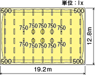 高演色の平均照度図