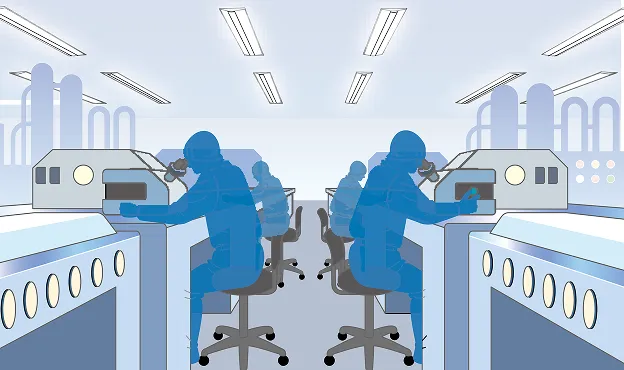工場での作業イラスト